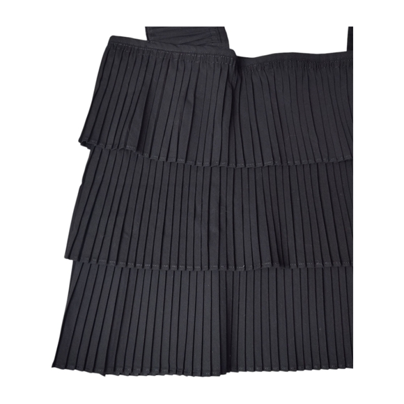 J. Crew Tiered Pleated Sleeveless Tank Black Womens Size Small - Picture 3 of 9